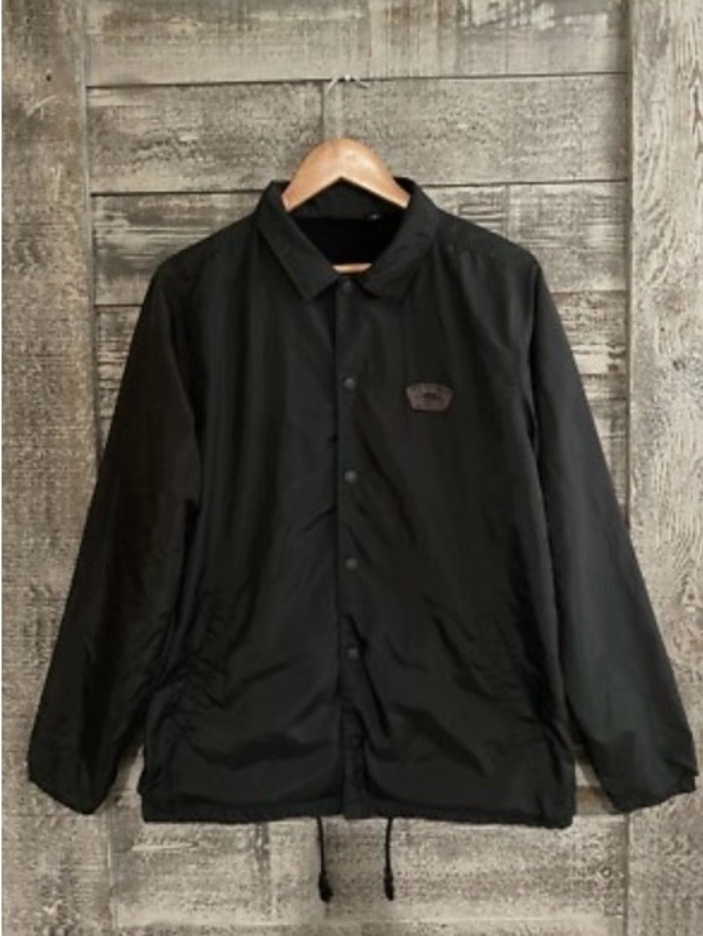 Vans Black Windbreaker Jacket with Logo